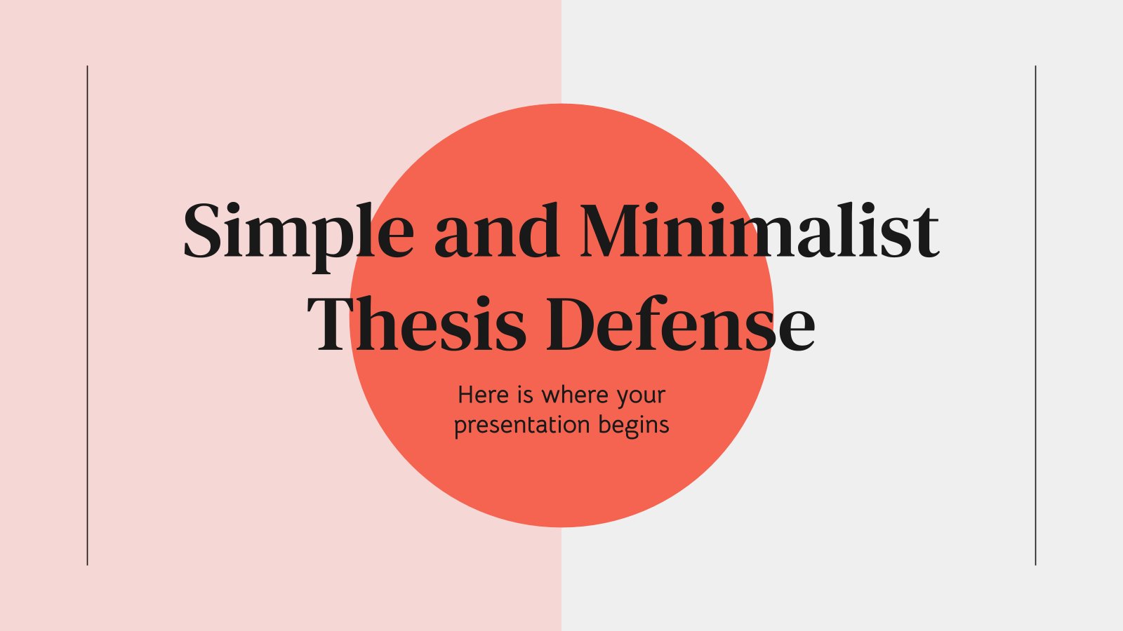 Simple and Minimalist Thesis Defense presentation template 