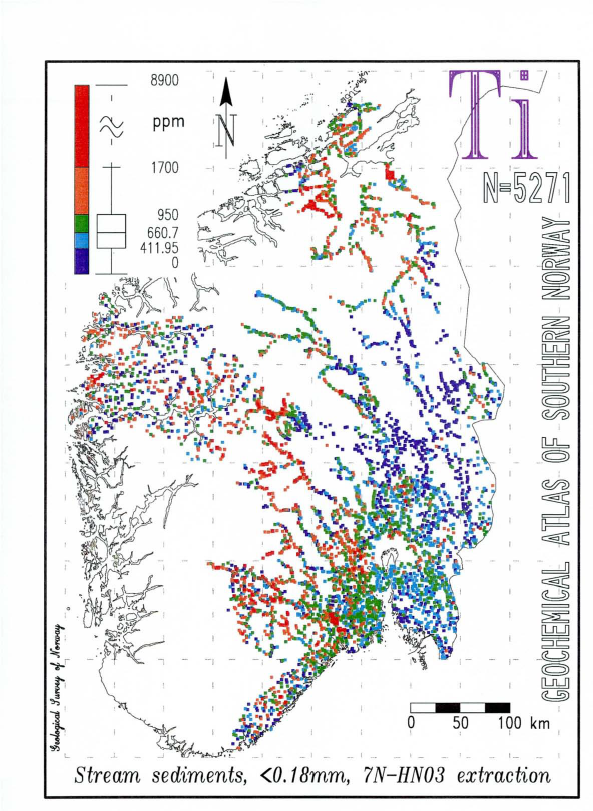 Titan i geokjemisk bekkesedimentatlas