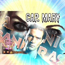 a poster for cap mary shows a man and a woman 's eyes