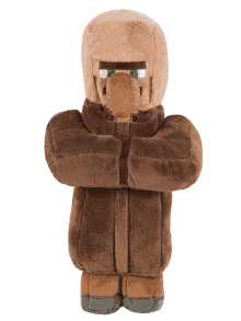 a stuffed animal with its arms crossed and a brown coat