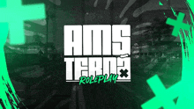 a logo for a video game called ams terno