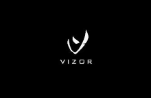 a white logo on a black background that looks like a ninja .