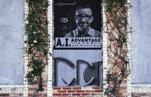 a poster on a brick wall advertising the ai advantage show