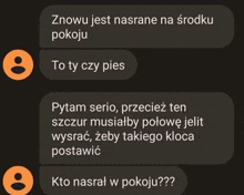 a screenshot of a text message in a language other than english