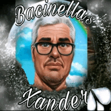 a picture of a man with glasses and the name bacinella 's