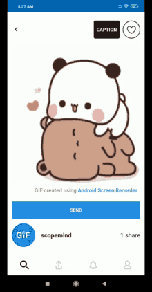 a gif created using android screen recorder