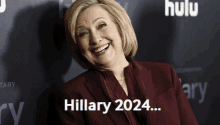 a picture of hillary clinton with the words hillary 2024 on the bottom