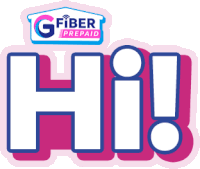 a g fiber prepaid logo that says hi!