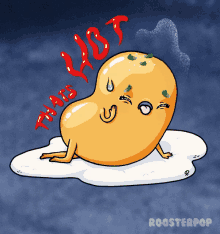 a cartoon drawing of a potato with the words that 's hot behind it