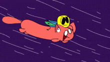 a cartoon cat is flying through the air with a pac man on its back