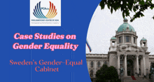 case studies on gender equality written on a blue background