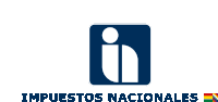 a logo for impuestos nacionales with a rainbow flag