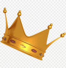 a gold crown with diamonds on a transparent background .