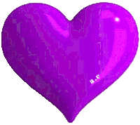 a purple heart with the letters a.c. written on it