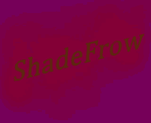 a purple background with the word shade flow in green letters