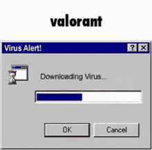 a computer screen that says " virus alert " and " downloading virus ... "