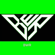 a black and white logo with the word bwr on the bottom