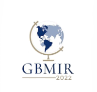 a logo for gbmir 2022 with a globe in the middle