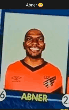 a picture of a soccer player with the name abner