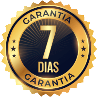 a gold badge that says garantia 7 dias on it