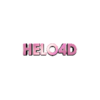 a logo for helo4d in pink letters on a white background