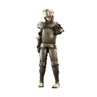 a statue of a knight in armor with a helmet on