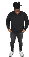 a pixelated image of a man wearing a black sweatshirt