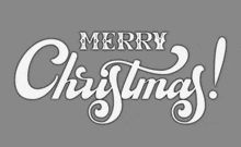 merry christmas is written in white on a grey background