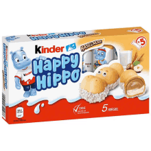 a box of kinder happy hippo hazelnuss