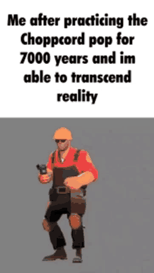 a man in a hard hat and overalls is holding a gun in a video game .