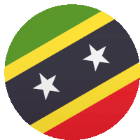 a green yellow and red circle with two white stars