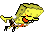 spongebob squarepants is flying through the air in a pixel art .