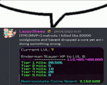 a screenshot of a discord conversation with lappysheep