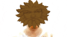 a drawing of a man 's face with a sun on his head