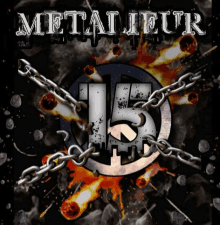 a metal eur 15 poster with chains around the number 15