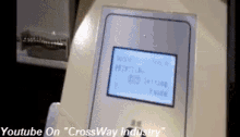 a screen that says printing on it and youtube on " crossway industry " in the corner