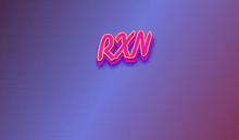 a neon sign with the word rxn on it