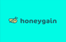 a logo for honeygain with a bee on it