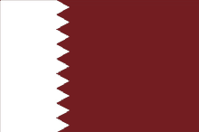 a red and white flag with a white zigzag on the bottom