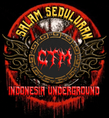 a logo for indonesia underground with a circle in the middle