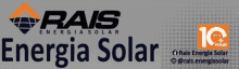 a logo for rais energia solar with the number 10 on it