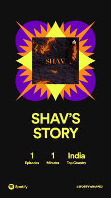 a spotify advertisement for shav 's story