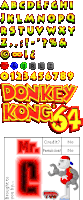 a poster for donkey kong 64 with a cartoon character