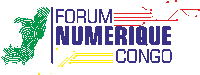 a logo for forum numerique congo with a fingerprint in the center