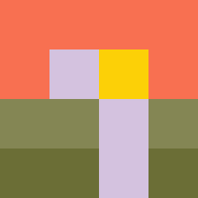 a square with a yellow , purple , and green square in the middle .