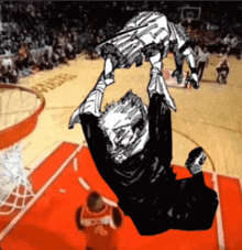 a drawing of a basketball game with a player wearing a number 2 jersey