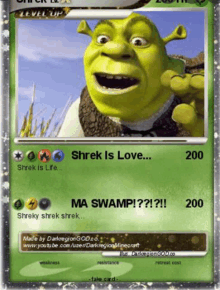 shrek is love ma swamp 200 shreky shrek shrek made by darkregiongod6