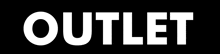 a black background with white letters that say outlet