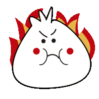 a cartoon drawing of an angry face with a crown on it