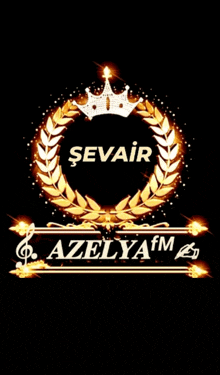 a logo for sevair azelyafm with a crown